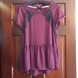 Burgandy Blouse